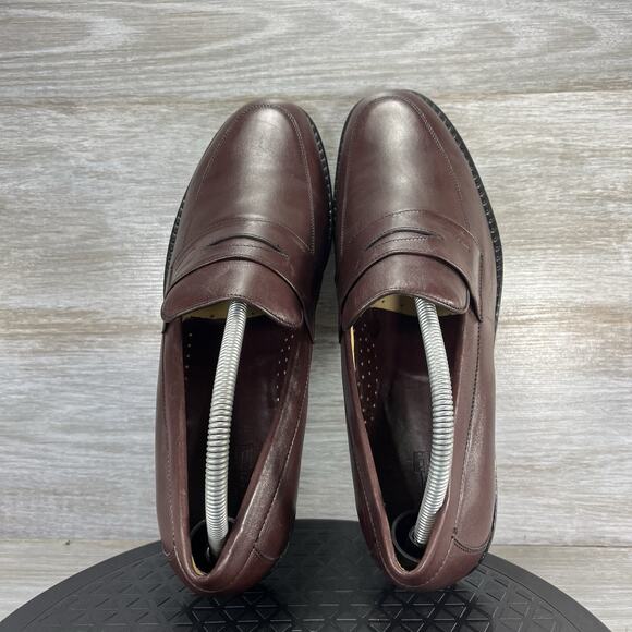 Tauer & Johnson Men’s brown Leather Slip On Penny Loafers Size 10 B - Picture 6 of 8